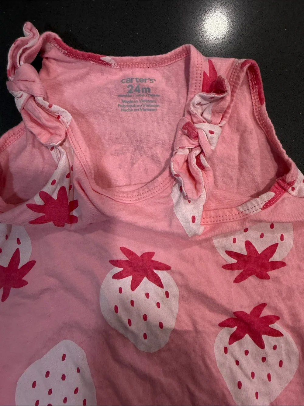 Carter's Pink Strawberry Print Romper